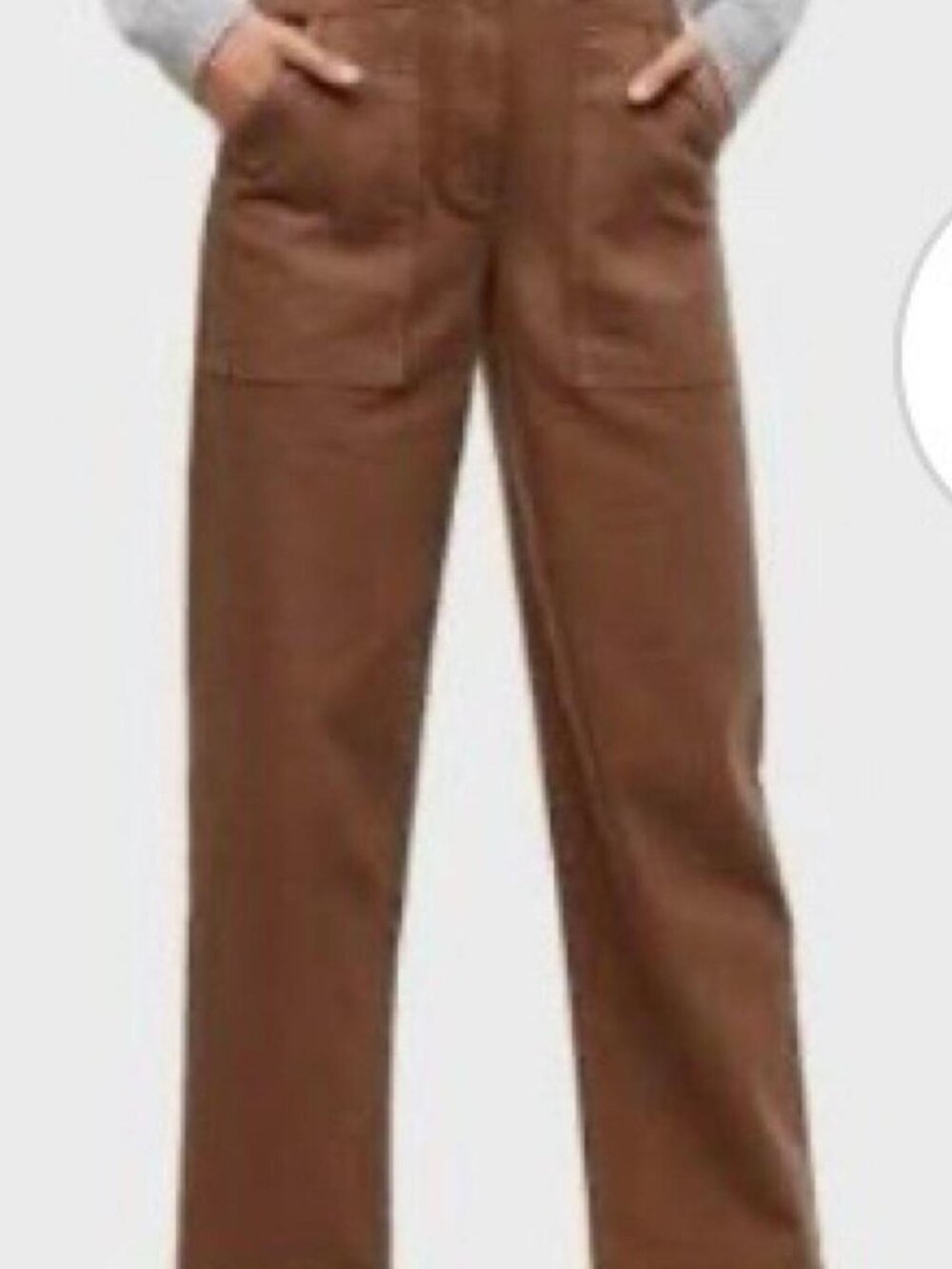 Aritzia Wilfred Free Brown Denim Utility Pants Size 4
